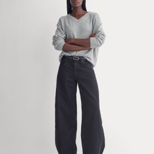 Baggy Barrel-Leg Jean | Washed Black