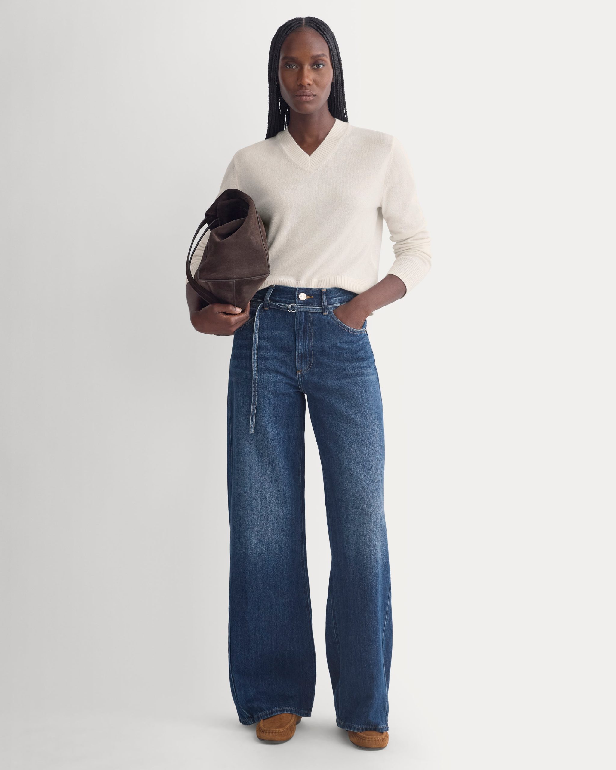 Lightweight Loose Wide-Leg Jean | Dark Indigo | Regular