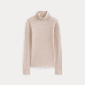The Luxe Rib Turtleneck | Heathered Oat