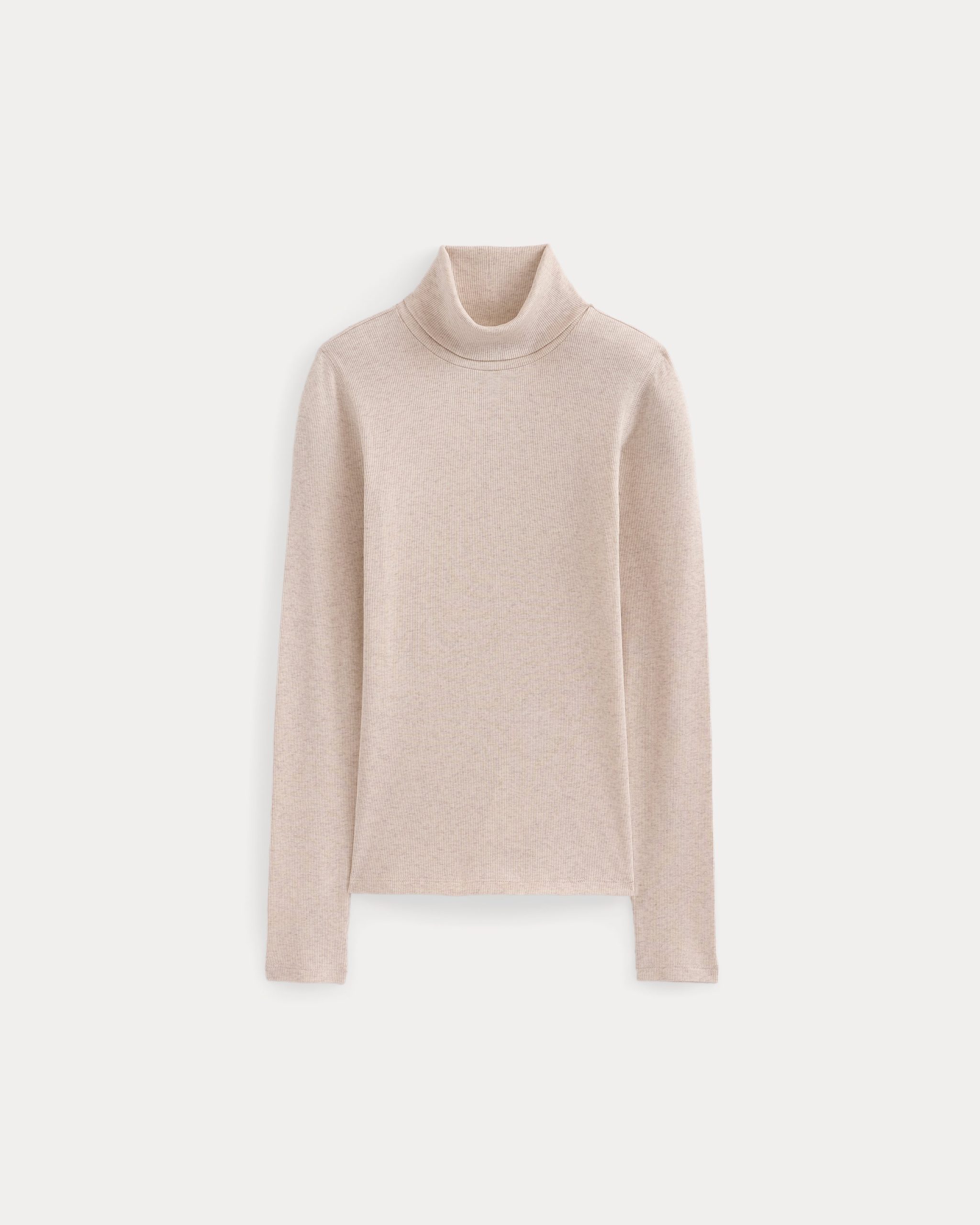 The Luxe Rib Turtleneck | Heathered Oat